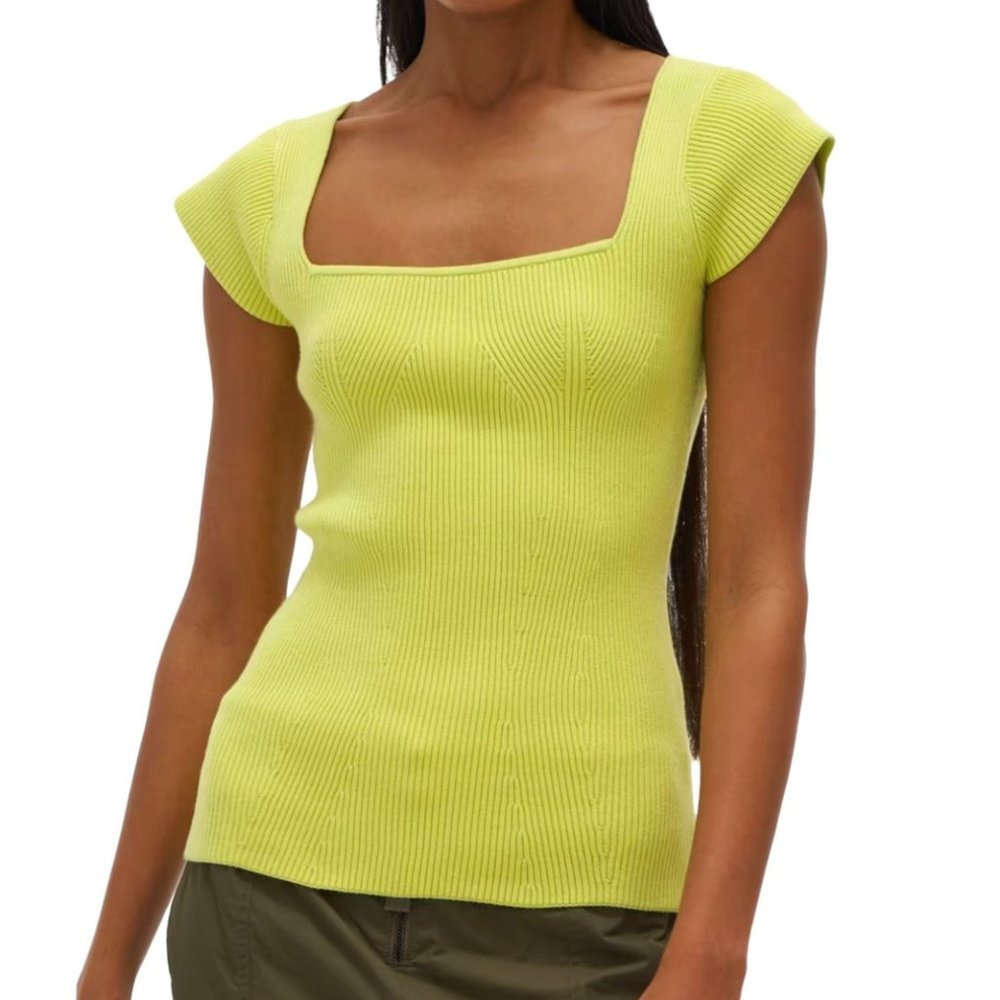 Helmut Lang Contour Short Sleeve Top